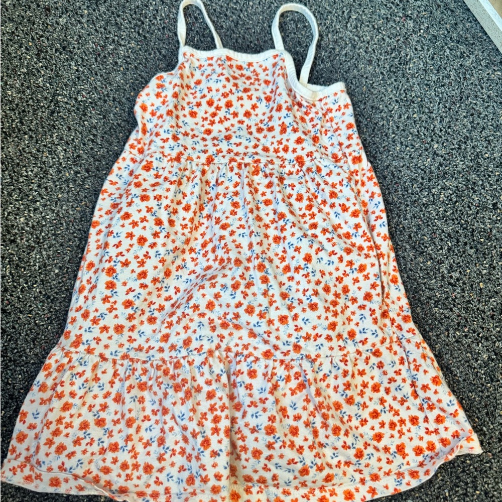 Old Navy Floral Kids Dress - White and Red size 4-5
